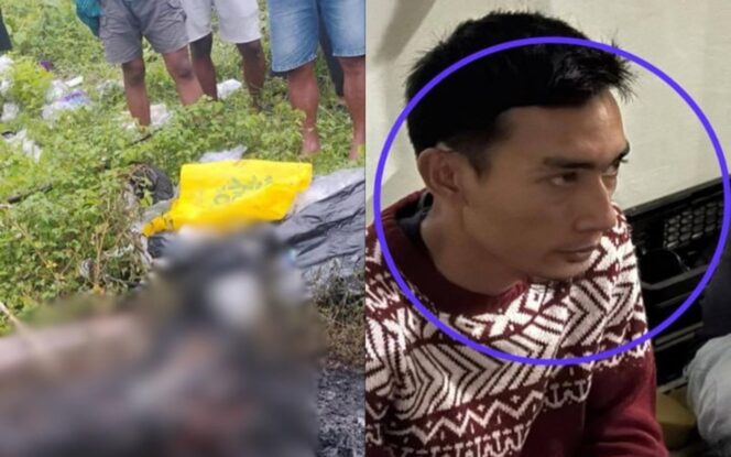 
Polisi melakukan olah TKP kasus tragis anak bunuh ibu lalu membakar jasad korban
