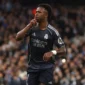 Vinicius Jr melakukan selebrasi emosional saat melawan Manchester City