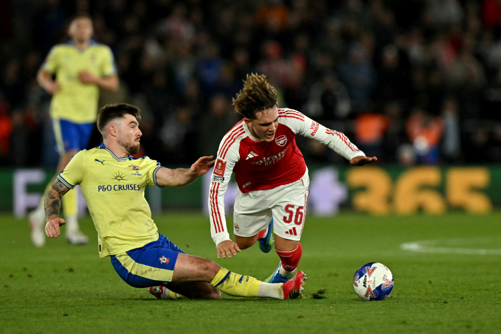 pemain Southampton merayakan kemenangan 2-1 atas Arsenal di Piala FA