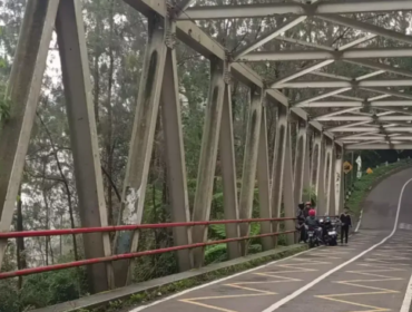 Lokasi Jembatan Cangar tempat pria ditemukan tewas.