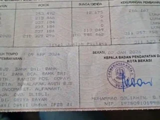 Warga Bekasi dikejutkan tagihan PBB yang melonjak hingga ratusan juta rupiah.