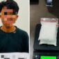 barang bukti sabu-sabu hasil pengungkapan kasus narkotika di Ranomeeto, Konawe Selatan.