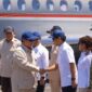 Presiden Prabowo Subianto saat meninjau kawasan perbatasan dan bertemu warga di Pulau Miangas, Sulawesi Utara.