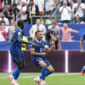 Kylian Mbappe merayakan gol bersama rekan-rekan Timnas Prancis saat menghadapi Irak.