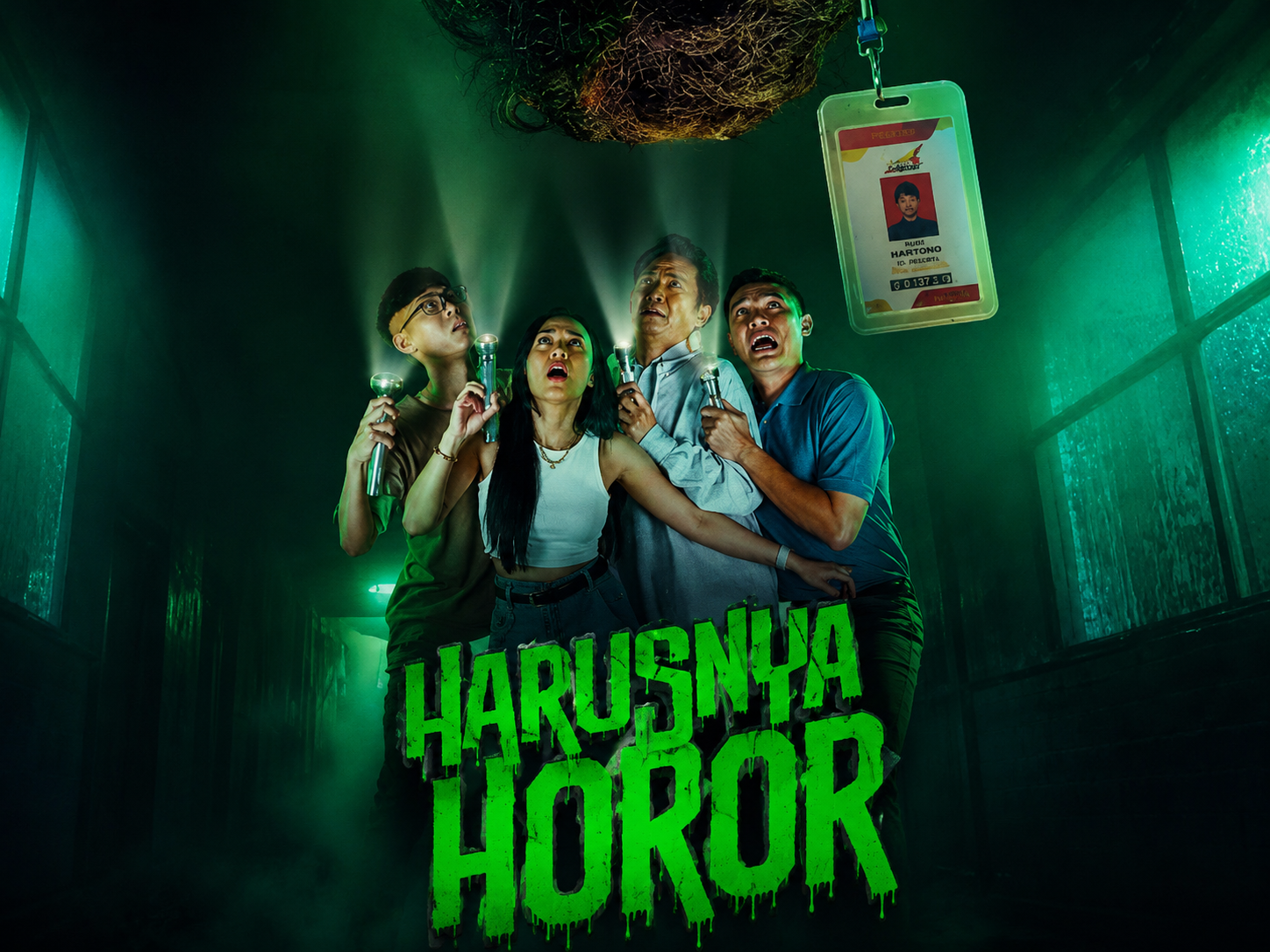 Reza Arap saat menghadiri promosi film 'Harusnya Horror'.