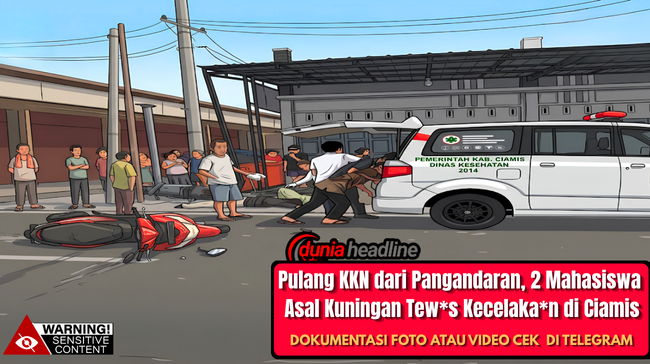 Dua mahasiswa asal Kuningan tewas dalam kecelakaan tunggal di Banjarsari, Ciamis, saat perjalanan pulang dari Pangandaran.